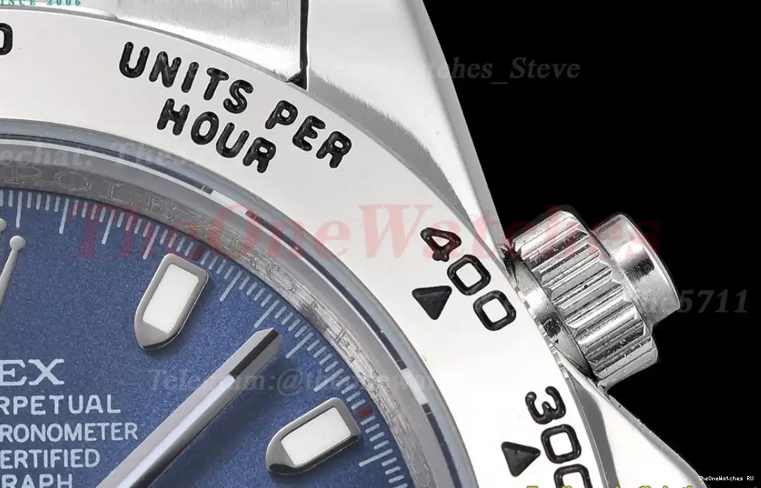 A3836 SS Stk SS Daytona Blue 40mm GDF 0405
